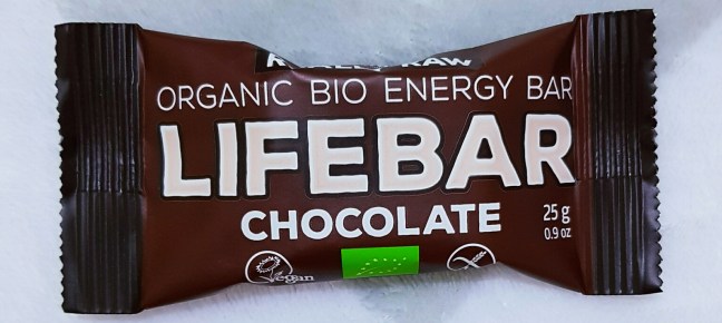 LIFEBAR - baton raw vegan, cu ciocolată, 25g LIFEBAR - baton raw vegan, cu ciocolată, 25g