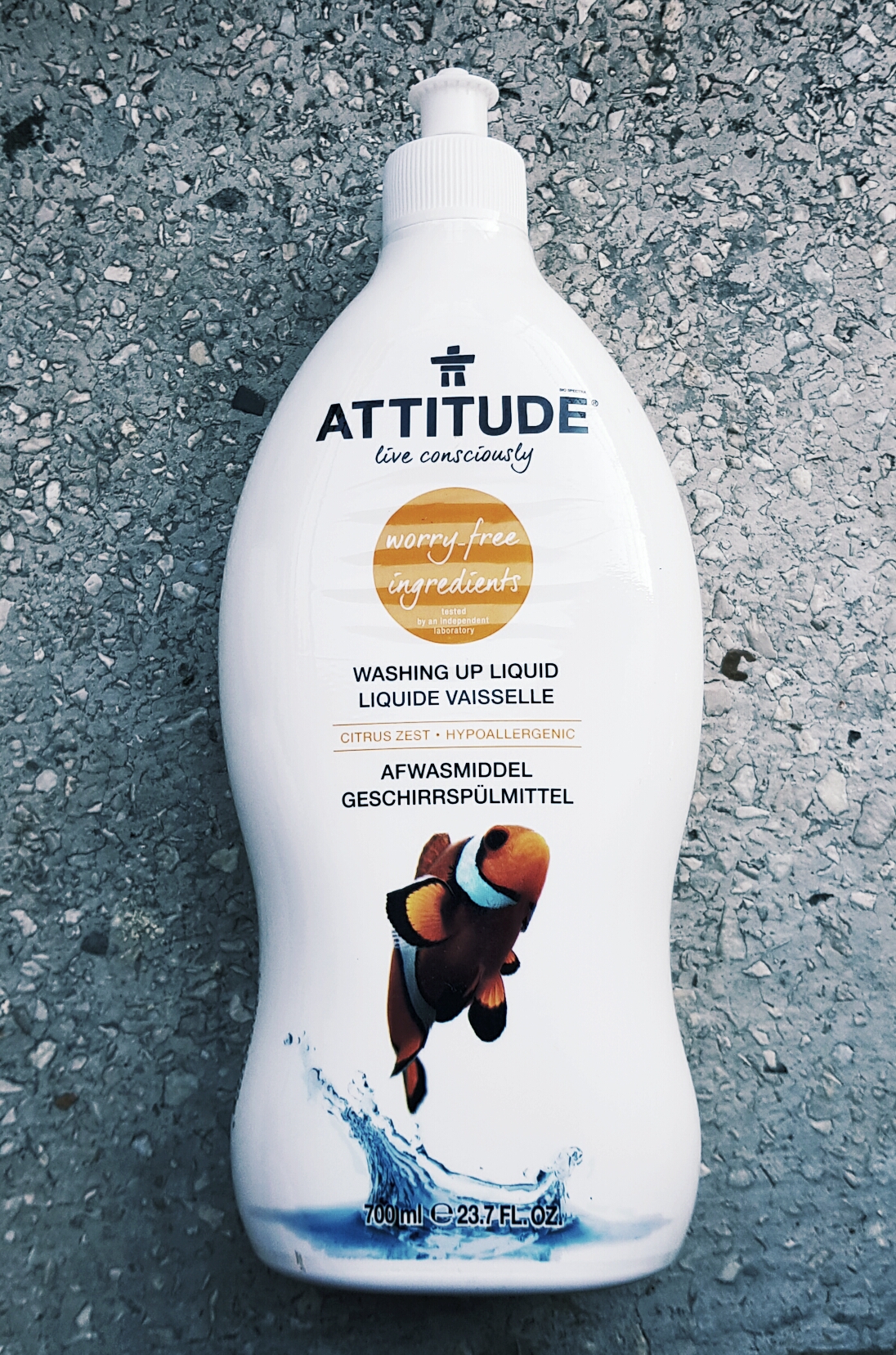 Detergent lichid pentru vase cu coajă de citrice
Attitude vegan Cruelty-free ecologo