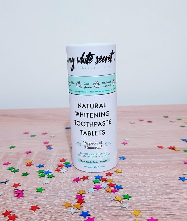 My White Secret ață dentară periuță de dinți din lemn bambus moso pastă de dinți tablete masticabile zero waste cărbune sticlă carton fără plastic plastic free vegan cruelty-free eco-friendly Panda-friendly biodegradabil