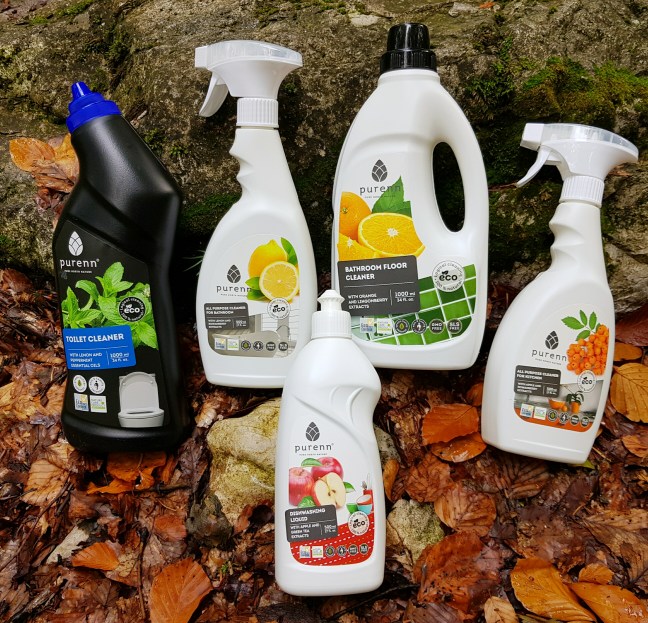 PURENN produse vegane si cruelty-free sigure pentru mediu sigure pentru sanatate ecocontrol solutie de toaleta solutie de bucatarie solutie de baie solutie pentru pardoseli si gresie detergent pentru vase ingrediente 100% naturale gmo free sls free natural care products produse sigure pentru animale