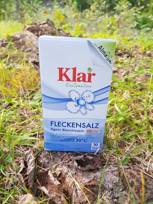 Înalbitor natural pentru rufe și sare pentru pete - fără parfumKlar vegan și cruelty-free 